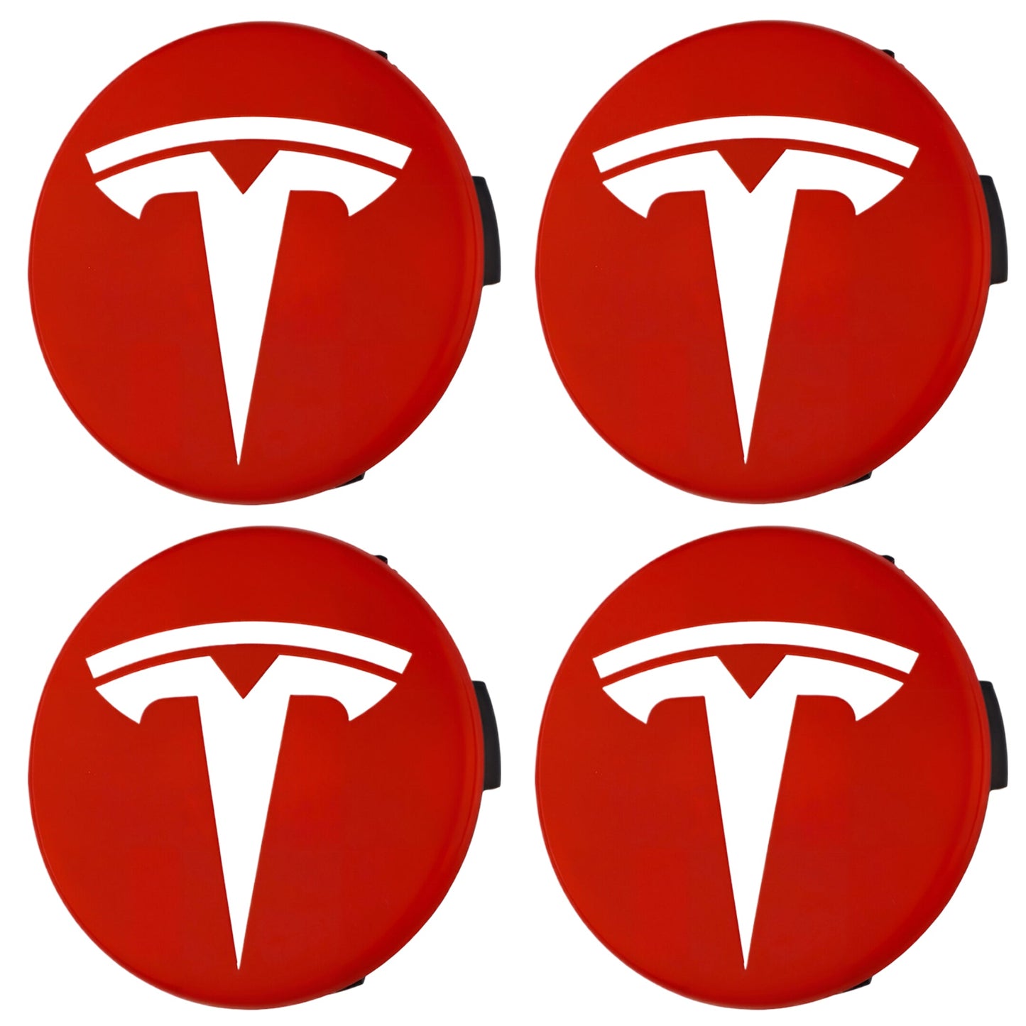 Tesla Hub Caps | Classic Red