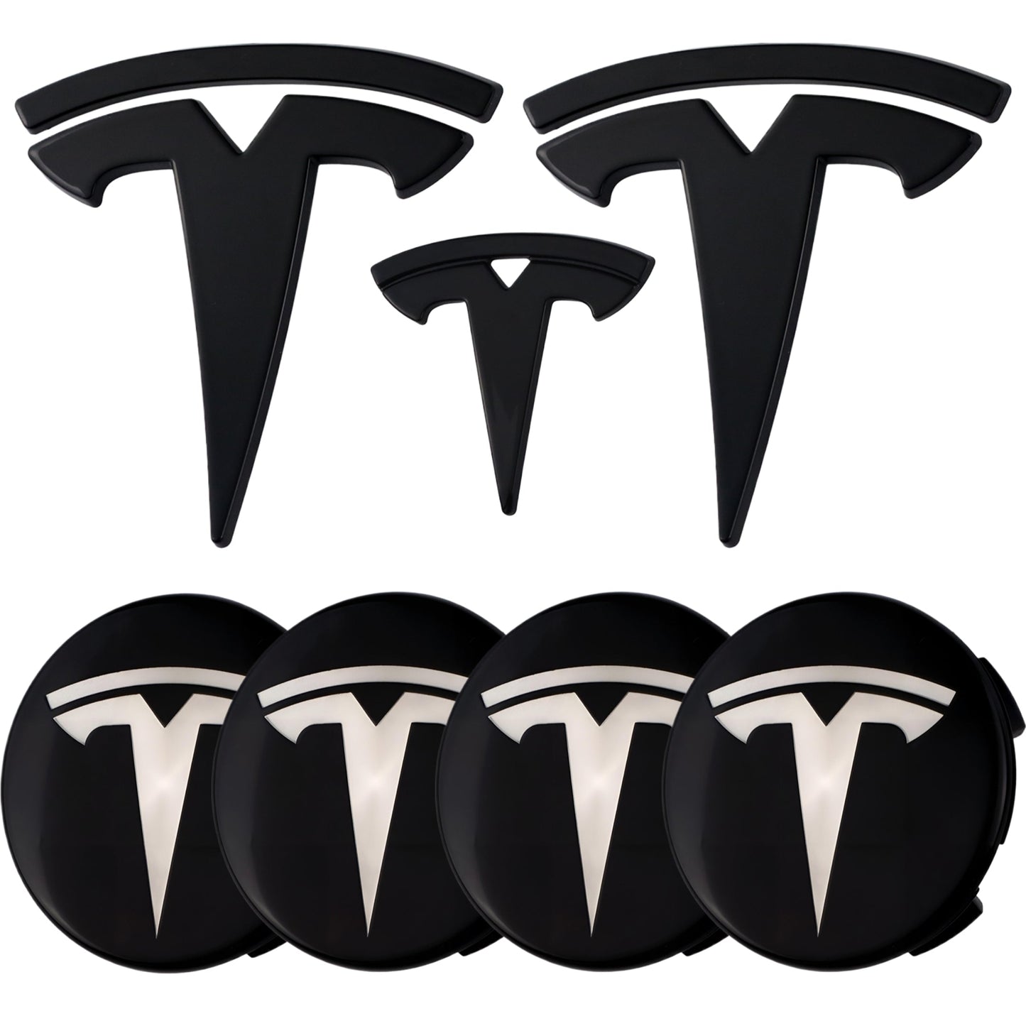 Tesla Emblem Overlay | Gloss Black