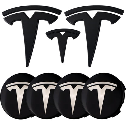 Tesla Emblem Overlay | Gloss Black