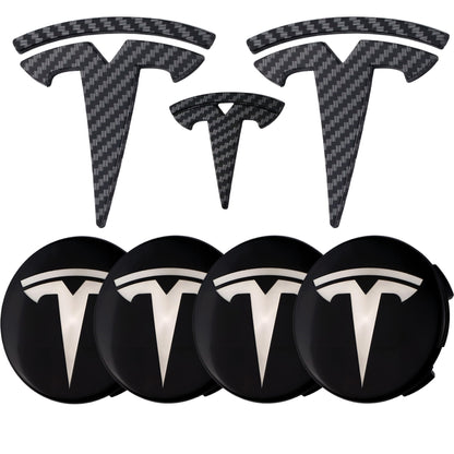 Tesla Emblem Overlay | Carbon Fiber