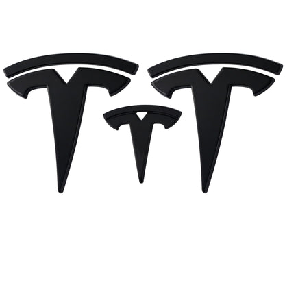 Tesla Emblem Overlay | Gloss Black