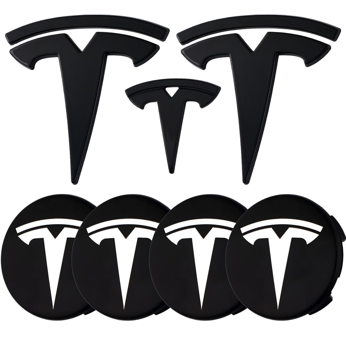 Tesla Emblem Overlay | Gloss Black