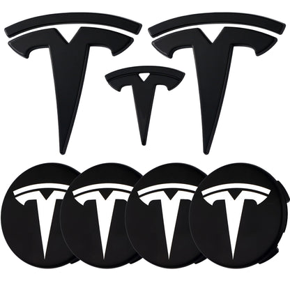 Tesla Emblem Overlay | Gloss Black