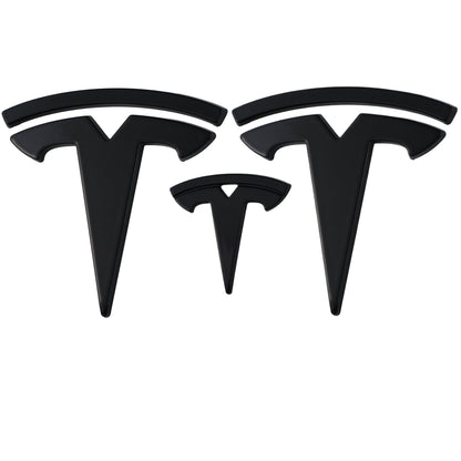 Tesla Emblem Overlay | Gloss Black