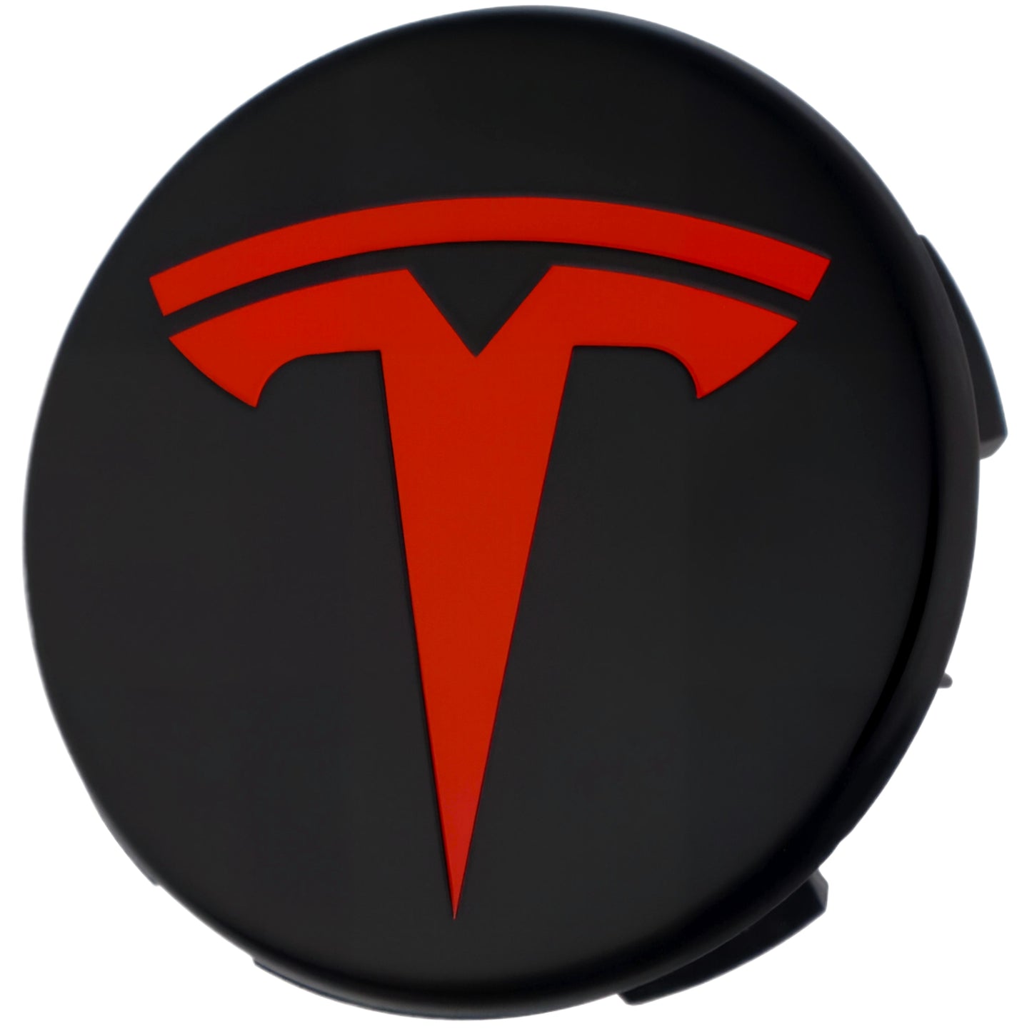 Tesla Hub Caps | Black Red