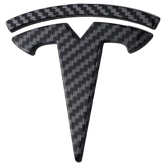 Tesla Emblem Overlay | Carbon Fiber