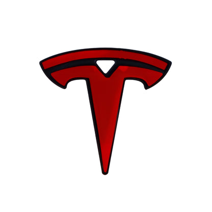 Tesla Emblem Overlay | Matte Black