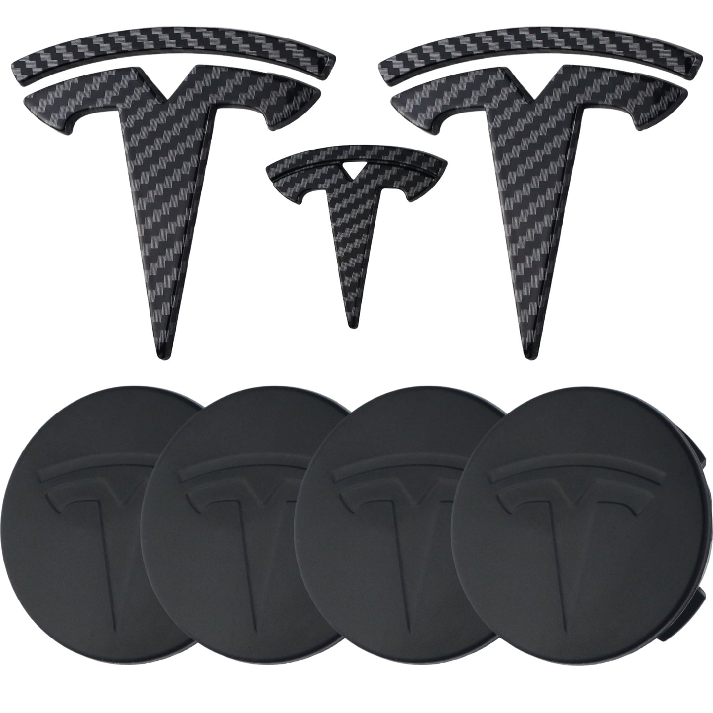 Tesla Emblem Overlay | Carbon Fiber