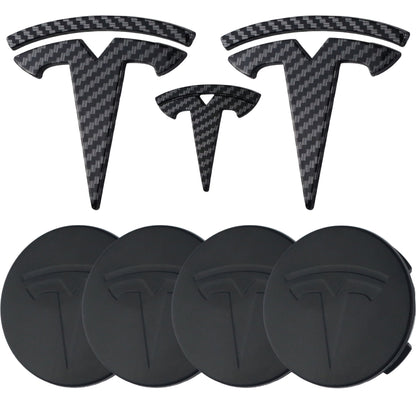 Tesla Emblem Overlay | Carbon Fiber